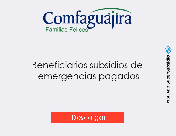 Descargar listado de los beneficiarios del subsidio de emergencia