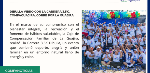 Dibulla vibro con la Carrera 3.5K, Comfaguajira, corre por La Guajira